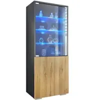 Vladon VITRINE Granada Eiche Natur