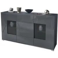 Vladon SIDEBOARD Grömitz Grau Hochglanz
