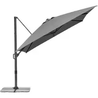 Schneider-Schirme Schneider Ampelschirm TAVO 400 x 300 cm anthrazit – UV-Schutz, 360° drehbar, neigbar, air-vent, lichtecht inkl. Plattenständer & Schutzhülle