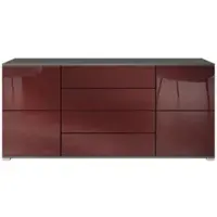 Vladon SIDEBOARD Rova Bordeaux Hochglanz