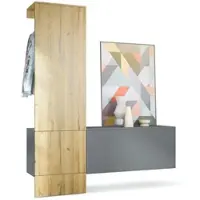 Vladon GARDEROBE Carlton Paneel in Eiche Nature