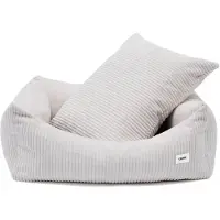 CAFIDE Snozy Hundebett Cord Weiß S, 56 x 50 x 18 cm