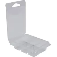 Melitt 100 Packungen Wax Melt Clamshells Formen Quadrat, 6 Hohl Raum Klarer Plastik WüRfel Tray für Kerzen Herstellung und Seife