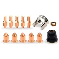 Jojomino Verbrauchsmaterial für Plasmaschneiden 56576, Spitze 56811, Elektrode 56255, Passend für Harbor Freight Titanium 45A Plasmaschneider, 13-Tlg.