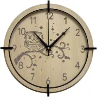 Sentop Kinderuhr - Eule und Stern | Maple Schwarze Hände 30 cm