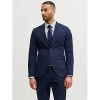 Jack & Jones Sakko "JPRFRANCO Blazer mit 2-Knopf-Form und extra schmalem Schnitt" unifarben, modisch, slim fit, Kunstfaser