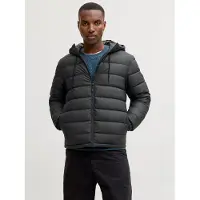 Jack & Jones 12285924_2161_XXL, Puffer, Uni, Erwachsener, Reißverschluss, Polyester, Schwarz