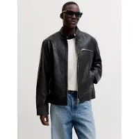 Jack & Jones Lederjacke in Black | Gr.: XL
