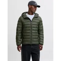 Jack & Jones 12280970_1647_XXL, Puffer, Uni, Erwachsener, Reißverschluss, Nylon, Grün