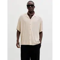 Jack & Jones Kurzarmhemd "JJEJEFF RESORT SOLID SHIRT SS SN" Viskose, loose fit