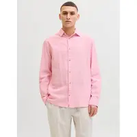 Jack & Jones Langarmhemd "JJESUMMER LINEN BLEND SHIRT L/S SN" Baumwollmischung, regular fit