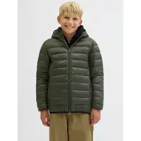 Jack & Jones 12280991_1647_140, Puffer, Uni, Erwachsener, Reißverschluss, Nylon, Grün
