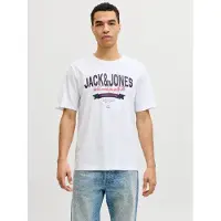 Jack & Jones Rundhalsshirt "JJELOGO TEE SS O-NECK 2 COL SS26 SN" mit Grafikprint