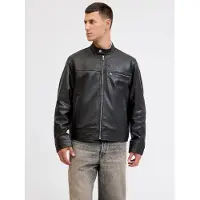 Jack & Jones Lederjacke in Black | Gr.: S