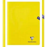 Clairefontaine 10x Heft Mimesys, 24x32 cm, 24 Blatt 90g, kariert 5/5, Einband aus Polypropylen - Gelb 343312C