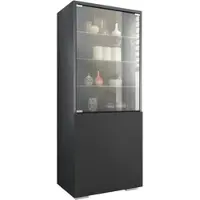 Vladon VITRINE Granada Schwarz matt