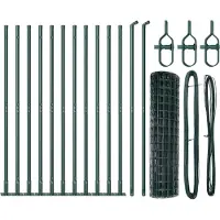 vidaXL Euro-Zaun mit Betonsockel 25 x 0,8 m PVC-beschichteter Stahl