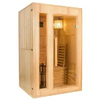 Poolstar ZEN Dampfsauna für 2 Personen – Komplettset 4,5 kW Black Wall