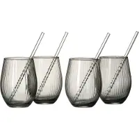 Ritzenhoff & Breker Gläser-Set "Spritz, Longdrinkglas" inkl. Glas-Trinkhalme, 590 ml, spülmaschinenfest