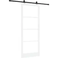 vidaXL Schiebetür ORKDAL Weiß und Schwarz 93 x 232 cm