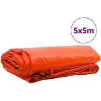 vidaXL Plane 650g / m² Orange 5 x 5 m Canvas mit PVC-Beschichtung