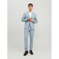 Jack & Jones Anzug "JPRFRANCO Extra schmal, pflegeleicht, stilvoll mit fallendem Revers" slim fit Materialmix aus Polyester, Viskose und Elasthan
