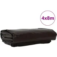 vidaXL Plane 650g / m² Braun 4 x 8 m Canvas mit PVC-Beschichtung