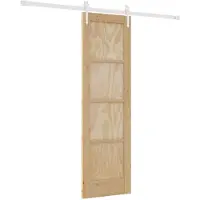 vidaXL Schiebetür ORKDAL Natürlich und Weiß 61 x 198,5 cm