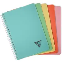 Clairefontaine 5x Linicolor ESSENCE, Spiralbuch A5, 90 Blatt liniert 90g, Doppelspiralbindung, Einband aus gerilltem PP - Sortiert 327546C