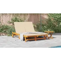 vidaXL Sonnenliege Braun 125 x 200 x 84 cm Massivholz Akazie