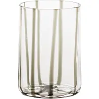 Zafferano Set aus 6 mundgeblasenen, farbigen Glas-Tirache-Trinkgläsern, Grau, elegant und raffiniert für den täglichen Gebrauch und besondere Anlässe