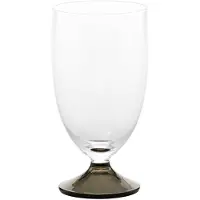 Zafferano Calice Maestro 4-teiliges Set aus handgefertigtem Kalk-Natron-Glas mit grauem Fuß - elegantes, stieloses Design zum Verkosten