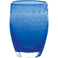 Zafferano Bolicante 6er-Set mundgeblasene Glasbecher, blaue Farbe, mit Siedeeffekt, Murano-Tradition, für eleganten Tischservice