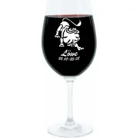 Glaskoch B. Koch jr. GmbH + Co. KG Leonardo Weinglas 400 ml, Motivglas, Sternzeichen Löwe, Geschenk, Stimmungsglas mit Gravur, Moodglas, 22 cm