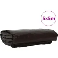 vidaXL Plane 650g / m² Braun 5 x 5 m Canvas mit PVC-Beschichtung
