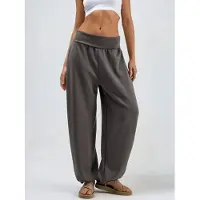 Busem Damen Mittelhohe Gerade Pull-On-Hosen