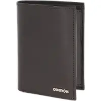 OXMOX Leder Geldbörse Leather RFID Protect Kombibörse Pure 2.0 Metal Square Brown dunkelbraun