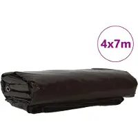 vidaXL Plane 650g / m² Braun 4 x 7 m Canvas mit PVC-Beschichtung