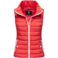 MARIKOO Steppweste "Reimii Damen Stepp Weste B995", Damen, Gr. S, rot (coral rot), Obermaterial: 100% Polyester PES., Westen Steppweste