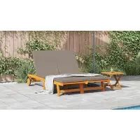 vidaXL Sonnenliege Braun 125 x 200 x 84 cm Massivholz Akazie