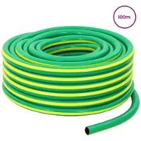 vidaXL Gartenschlauch 5-lagig Grün und Gelb 3 / 4'' 100 m PVC