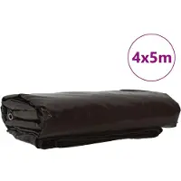 vidaXL Plane 650g / m² Braun 4 x 5 m Canvas mit PVC-Beschichtung