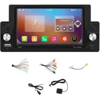 Melitt 5,9 Zoll 1Din MP5-Player 2+64G Kabelloses Carplay Android Auto Multimedia-Player Mirror Link EQ FM USB-Autoradio