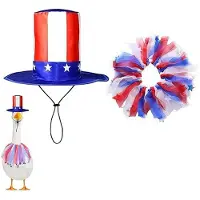OIMG (Colorb, 1set) 4. Juli Porzellangans Outfit, Independence Day Kostüm, für Gänsestatue
