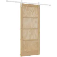 vidaXL Schiebetür ORKDAL Natürlich und Weiß 86 x 198,5 cm