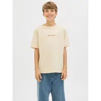 Jack & Jones T-Shirt - Noos - JorNorrebro - Antique White m. Log - - 12 Jahre (152) - T-Shirts