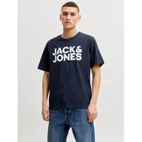 Jack & Jones T-Shirt "JJECORP Herren-Tee mit figurbetonter Silhouette" bedruckt, modisch, schmal, Baumwolle, Rundhals