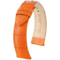 Hirsch 01028076-2-20 Uhren-Armband Duke L 20 mm Leder Orange