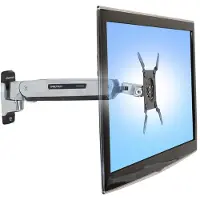 Ergotron Interactive Arm LD - Befestigungskit (Gelenkarm, VESA-Adapter, Wandmontagehalterung) - Konstante Krafttechnologie - für LCD-Display - Aluminium - Black Trim, Polished Aluminum