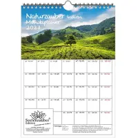 Seelenzauber GmbH Naturzauber Indien Planer DIN A4 Kalender für 2027 Reise Landschaft NaturUrlaub - Set: 1x Kalender 1x Weihnachtsanhänger 1x Grußanhänger (gesamt 3 Teile)